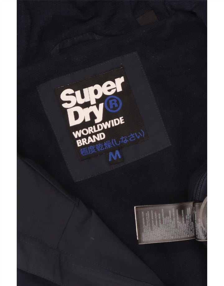 Giacca anorak da uomo con cappuccio SUPERDRY UK 38 Medium Blu Navy Colourblock