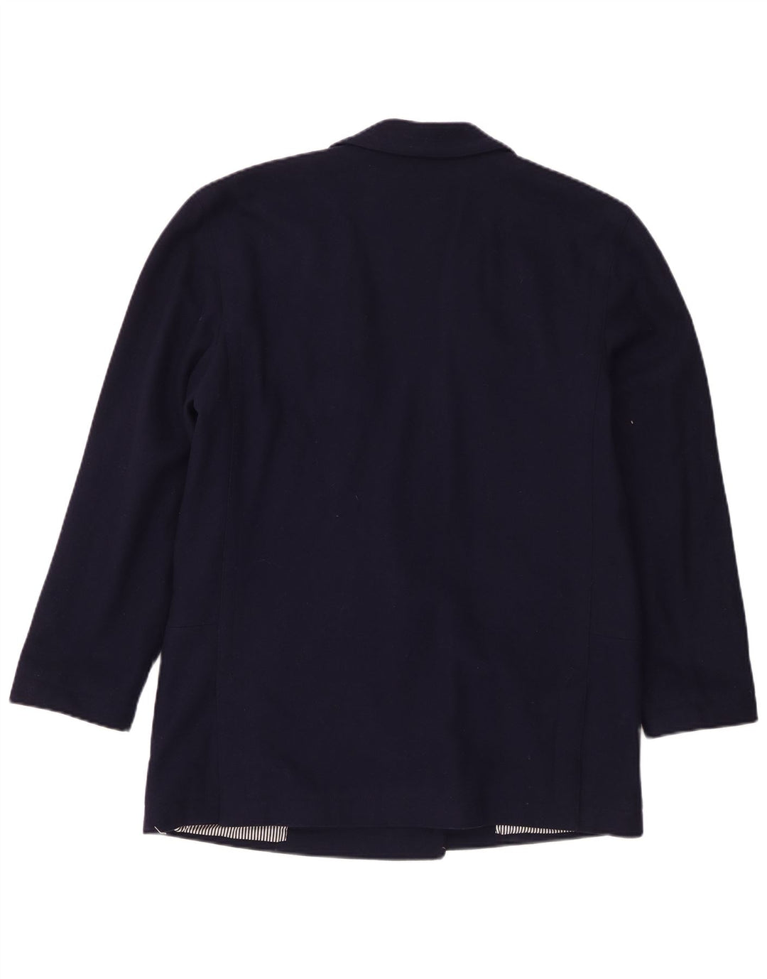 Giacca blazer doppiopetto vintage da donna IT 46 grande blu navy