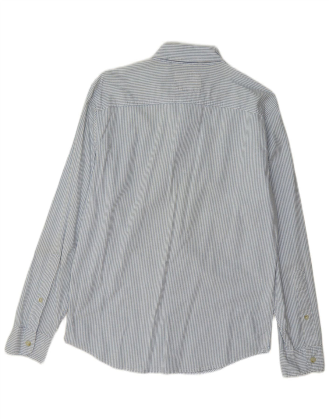 Camicia Hollister da uomo piccola in cotone gessato blu