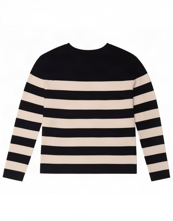 Marks & Spencer Womens Boat Neck Jumper Sweater UK 10 Small Navy Blue