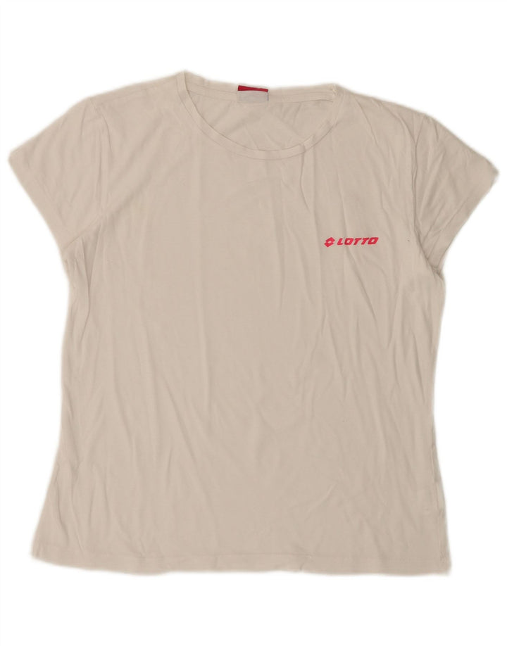 T-shirt da donna LOTTO Top UK 10 piccola in cotone bianco