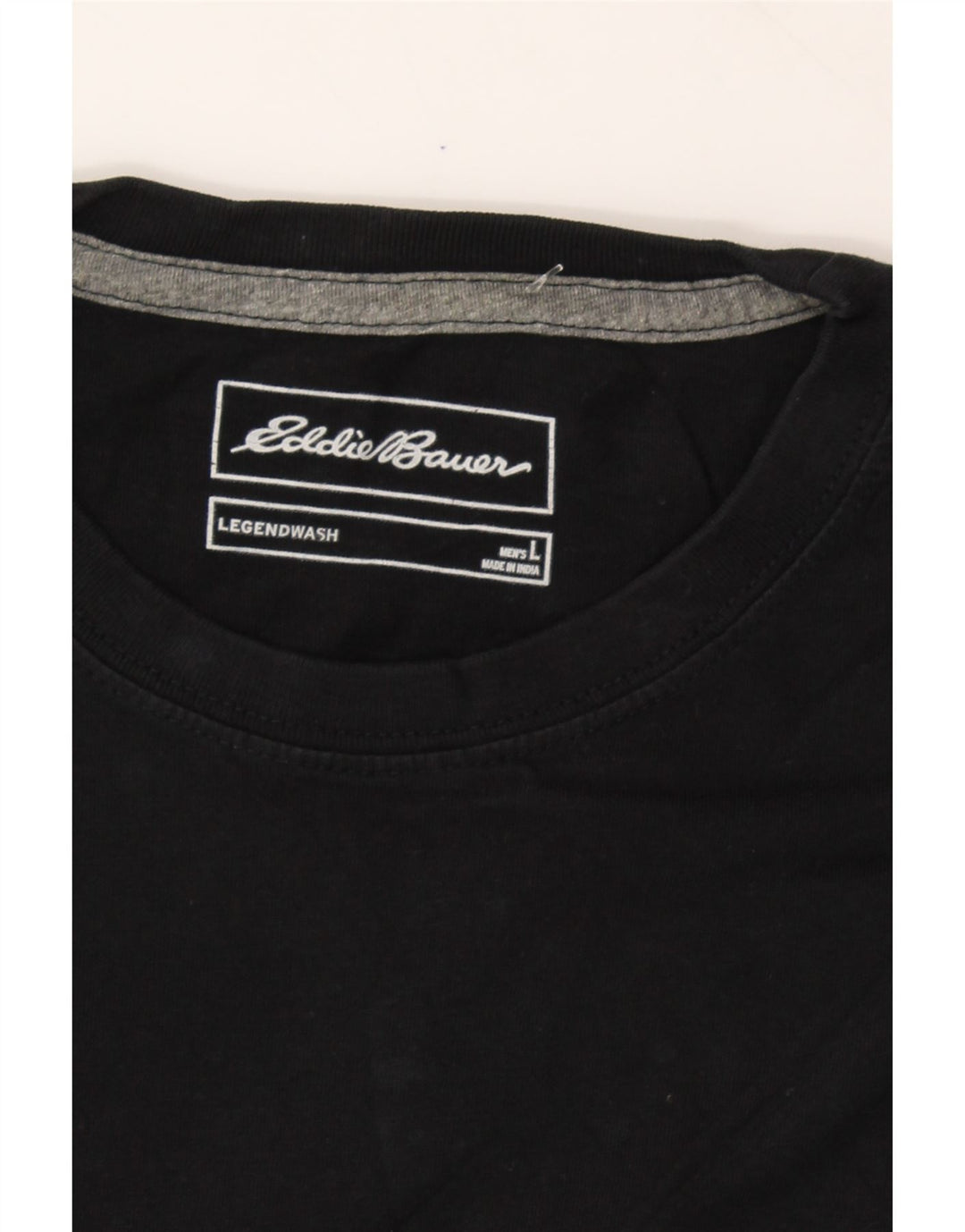 EDDIE BAUER Mens T-Shirt Top Large Black Cotton Vintage Eddie Bauer and Second-Hand Eddie Bauer from Messina Hembry 