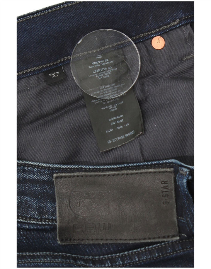 Jeans slim da uomo G-Star W32 L30 cotone blu navy