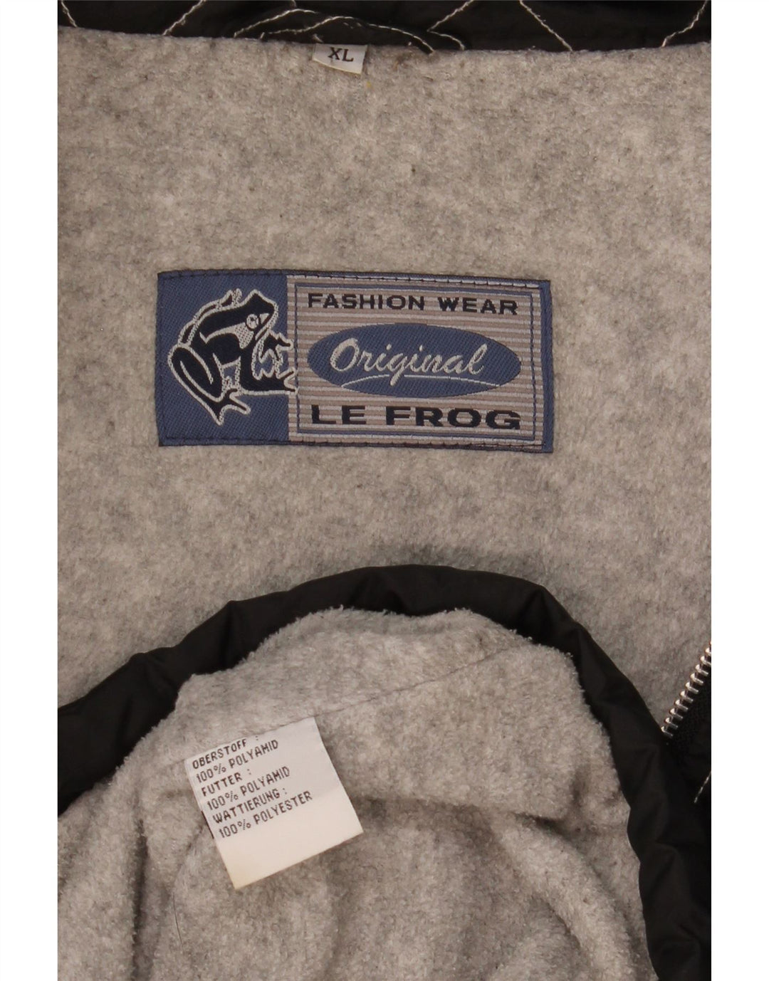 Giacca a vento con cappuccio da uomo Le Frog UK 42 XL nera poliammide