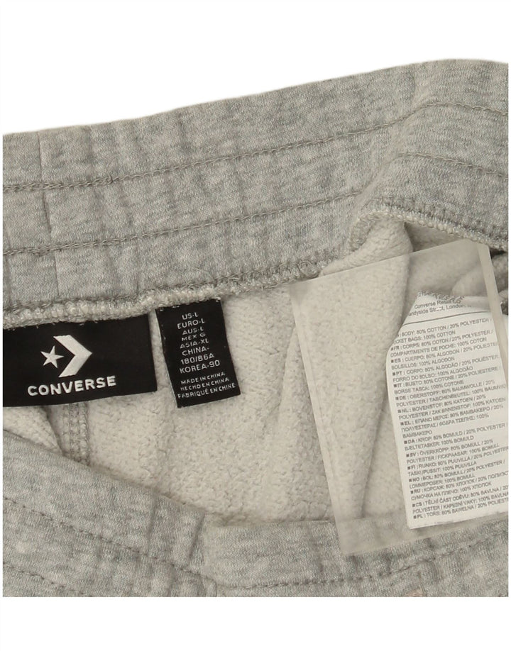 Pantaloncini sportivi da uomo Converse grandi in cotone chiazzato grigio