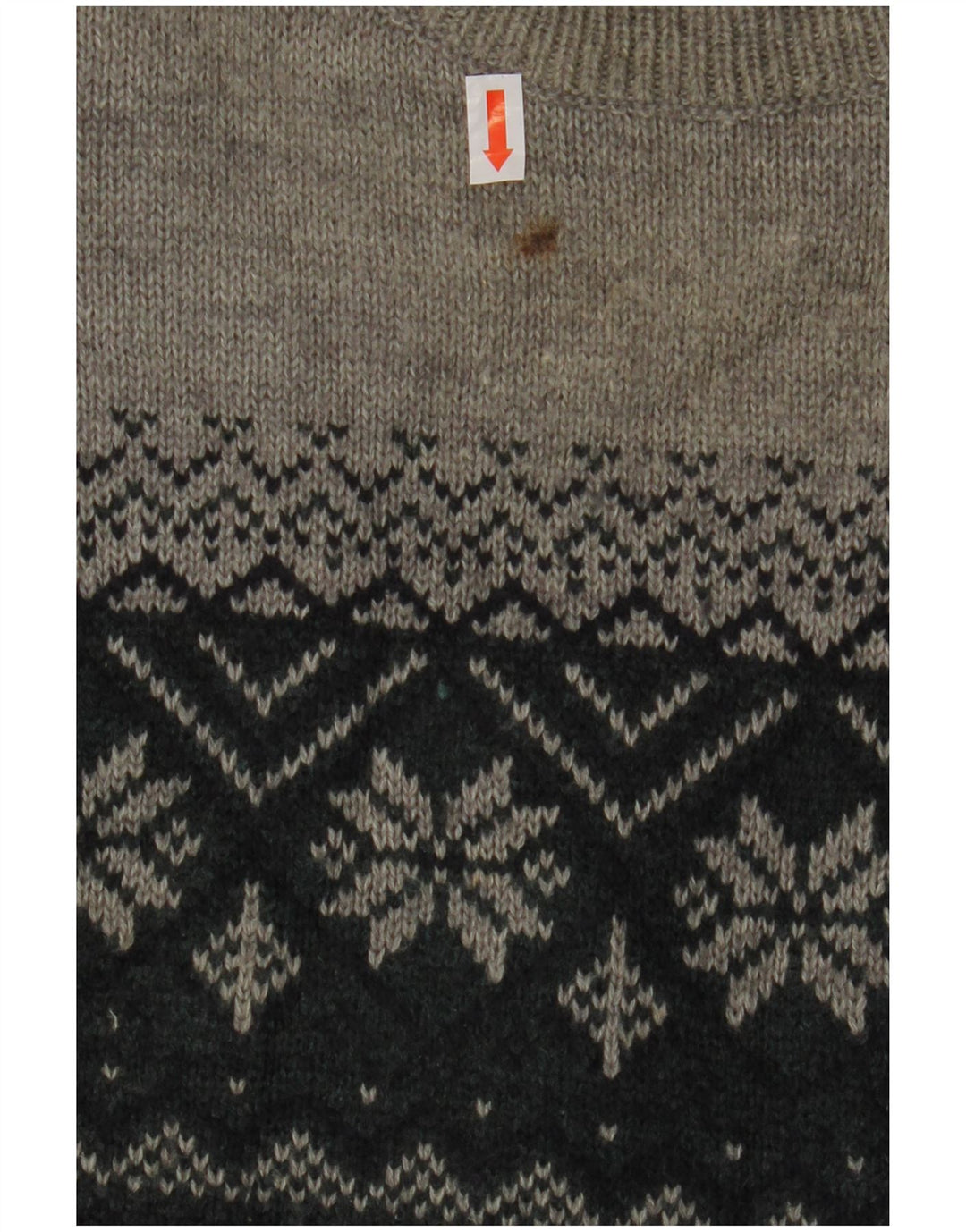 JAMES PRINGLE Maglione da uomo con scollo a barchetta Acrilico Fair Isle grigio medio