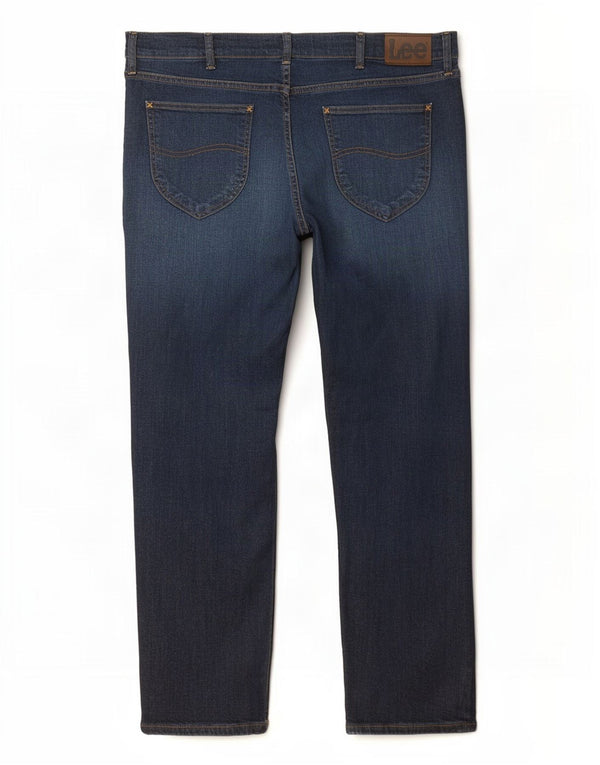 Jeans dritti leggendari da uomo Lee W38 L32 in cotone blu navy