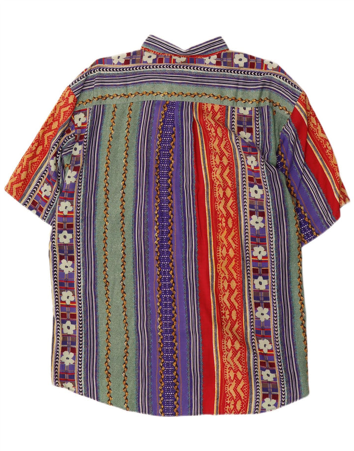 Camicia a maniche corte da uomo Fairbanks XL a righe multicolore