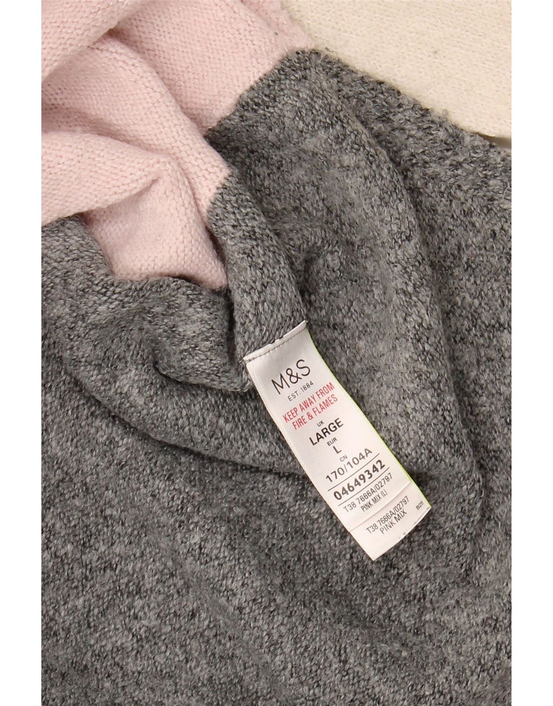 Maglione maglione girocollo da donna Marks & Spencer UK 16 grande grigio