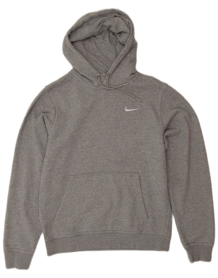 Felpa con cappuccio da uomo Nike Small in cotone chiazzato grigio