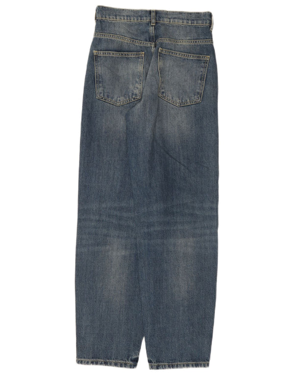 Zara Jeans larghi a vita alta da donna EU 32 2XS W22 L30 Blu