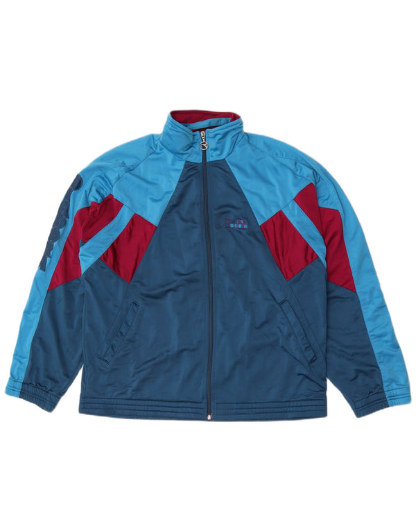 Tuta intera da uomo Diadora Graphic UK 42 Large Blu Colourblock Poliestere