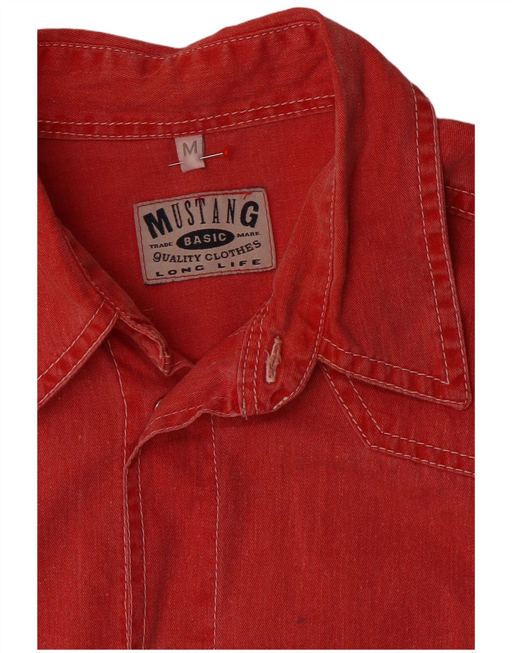 Camicia di jeans da uomo Mustang Rosso medio