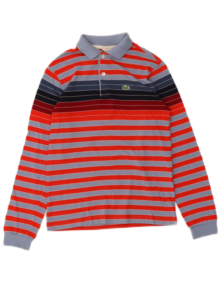 Polo a maniche lunghe da bambino Lacoste 11-12 anni a righe multicolore