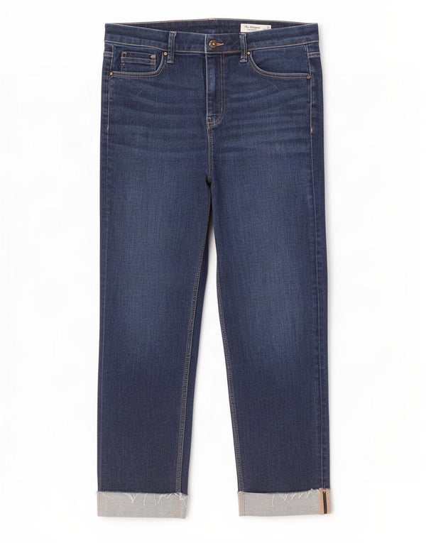 Jeans corti a sigaretta da donna Marks & Spencer UK 14 Large W32 L26 Blu
