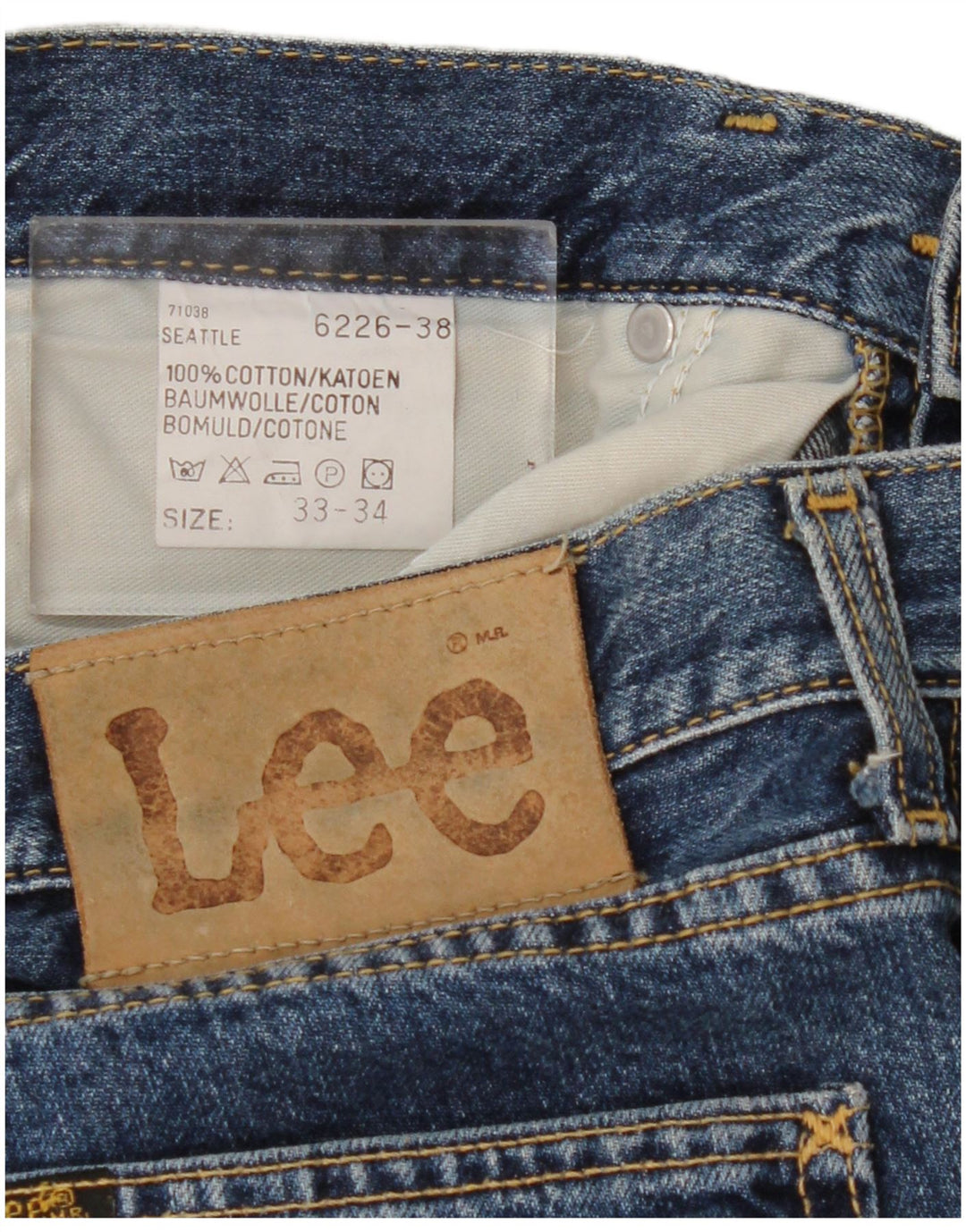 Jeans dritti da uomo Lee Seattle W33 L31 cotone blu