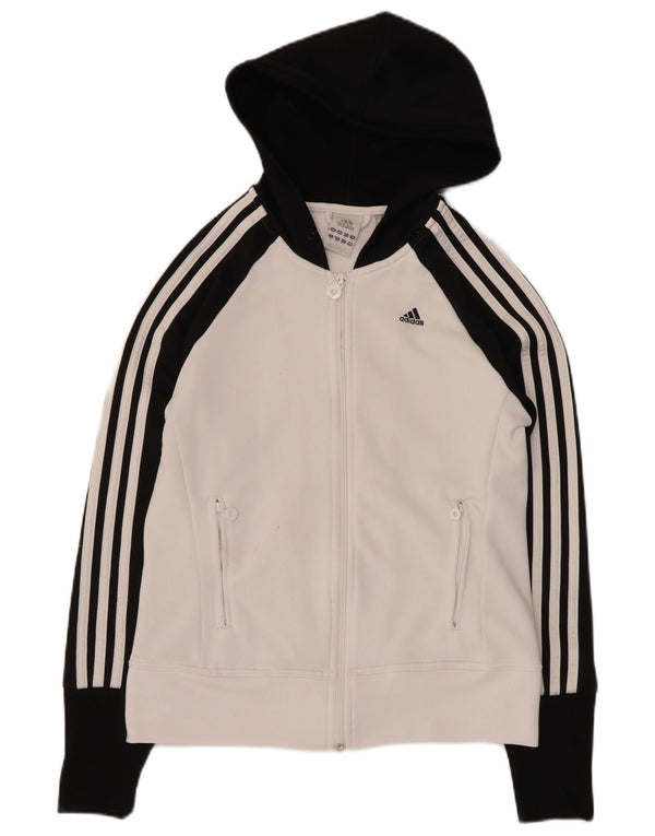 Felpa con cappuccio e zip Adidas Clima 365 da uomo UK 12 Medium White Colourblock