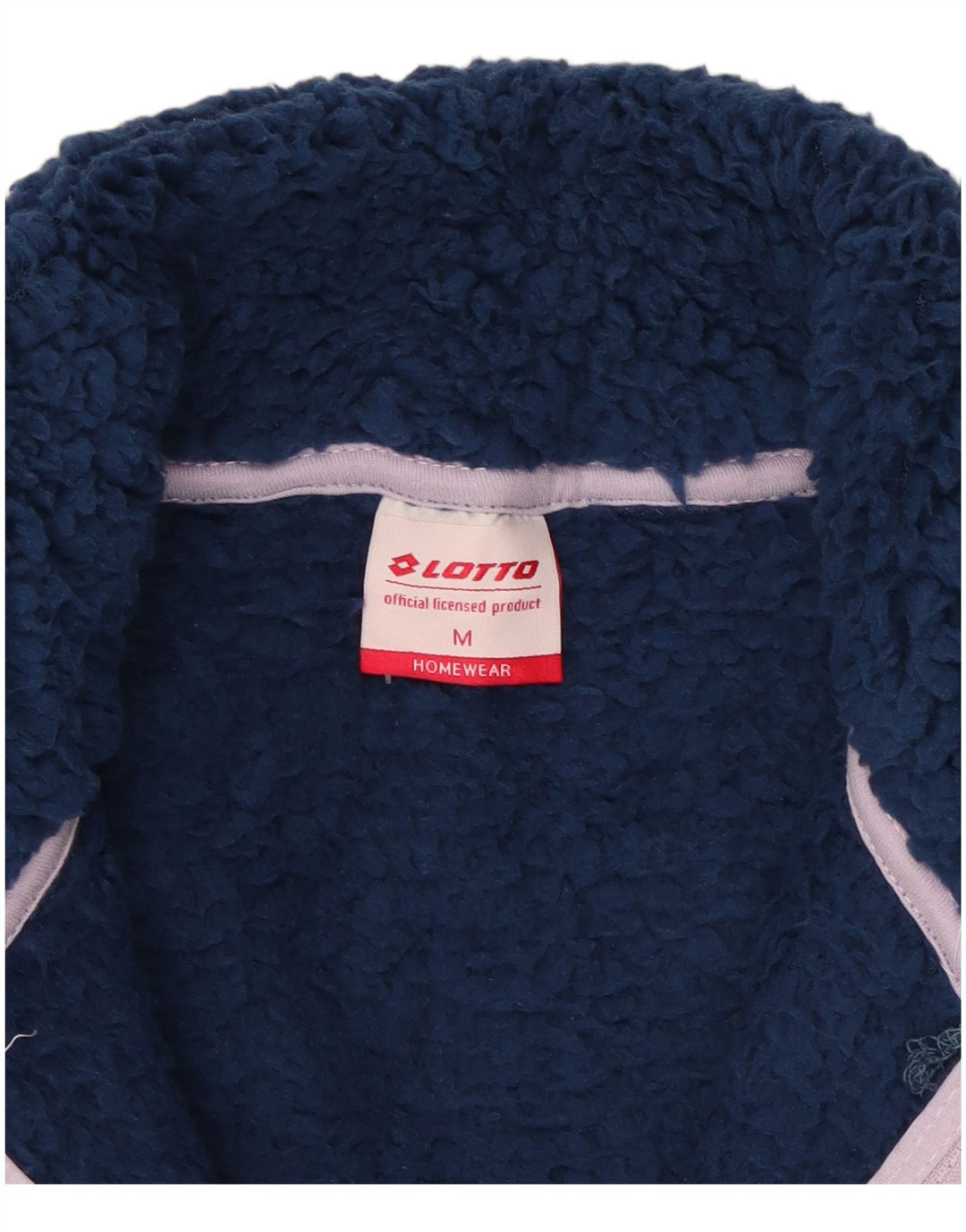 LOTTO Womens Graphic Fleece Jacket UK 14 Medium Navy Blue Polyester
