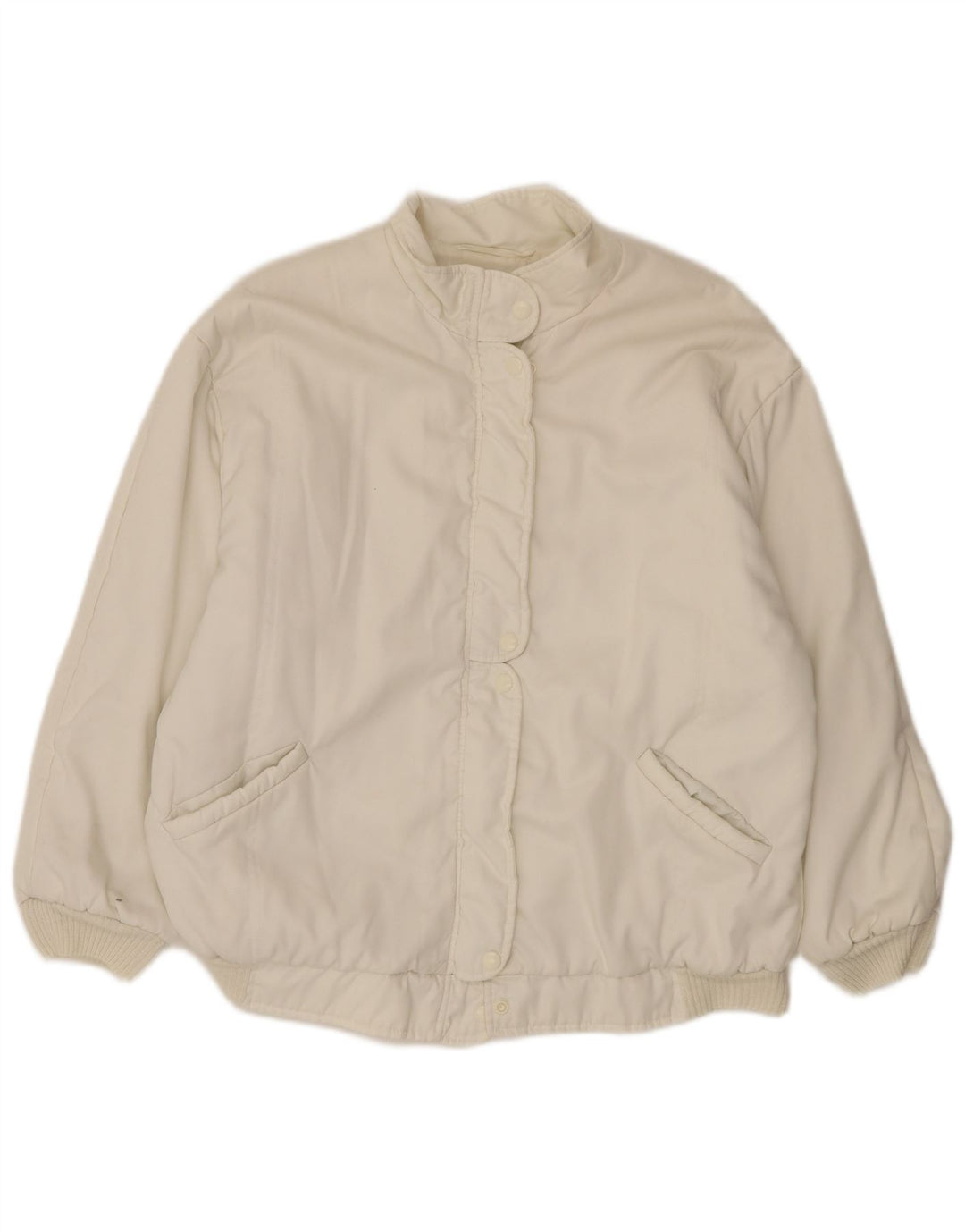Giubbotto bomber oversize da donna vintage UK 18 XL bianco