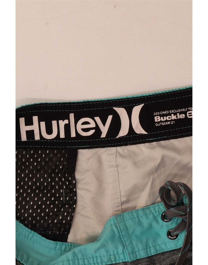 Pantaloncini da bagno grafici da uomo Hurley grandi color grigio