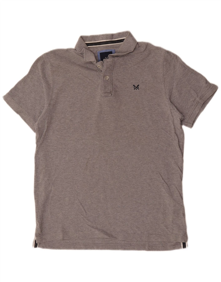 Crew Clothing Polo da uomo grande in cotone grigio