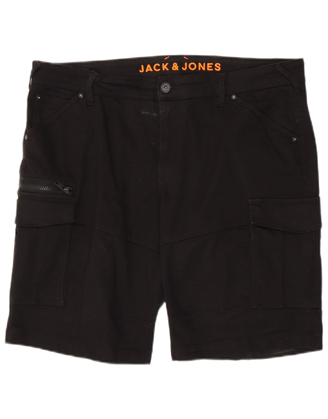 Pantaloncini cargo da uomo Jack & Jones XL W38 cotone nero