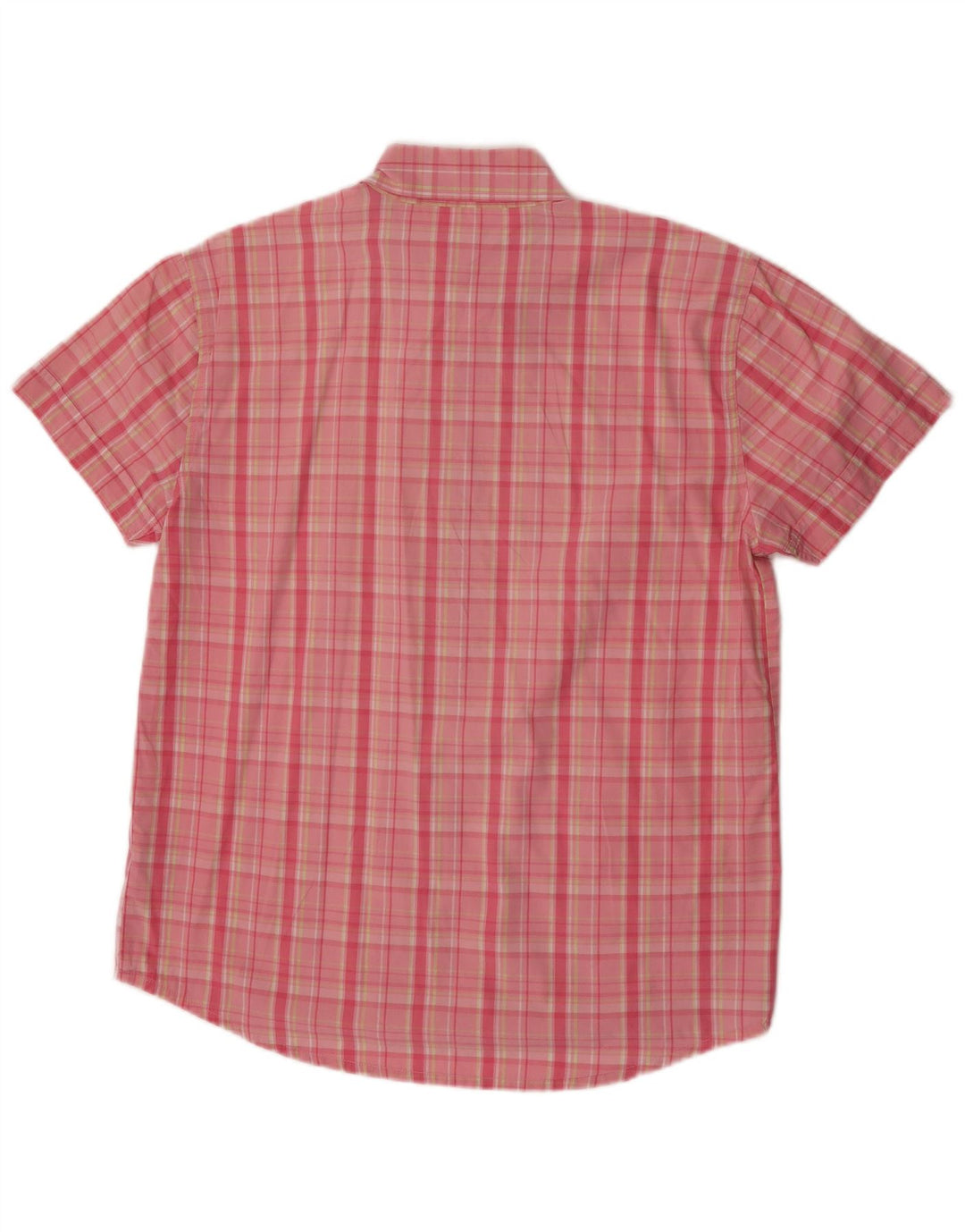 PEPE Jeans Camicia a maniche corte da uomo in cotone a quadri rosa medio