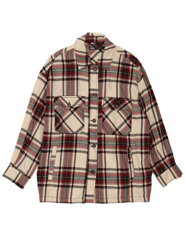 Giacca utility oversize da donna Zara UK 10 piccoli quadri multicolori