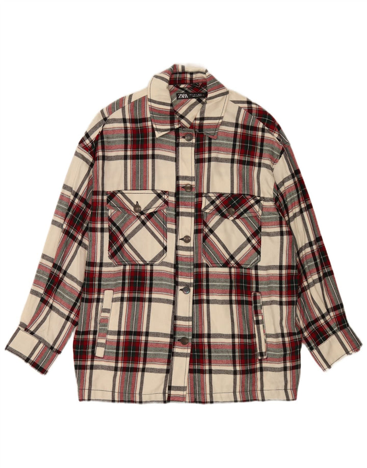 Giacca utility oversize da donna Zara UK 10 piccoli quadri multicolori