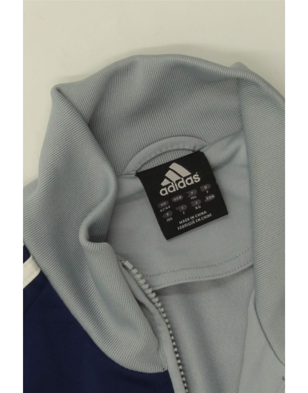 Giacca da tuta da uomo Adidas UK 42/44 Large Grigio Colourblock Poliestere