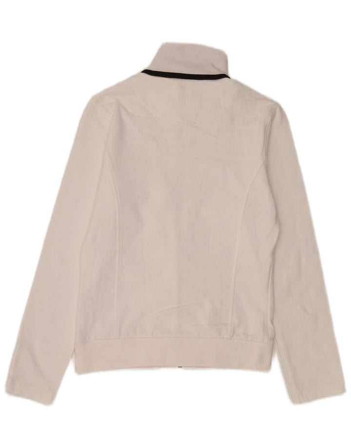 Giacca da tuta da donna Kappa UK 12 cotone bianco medio