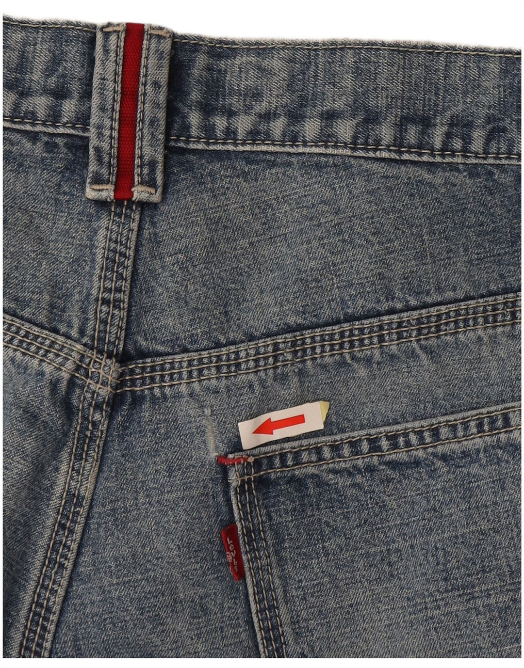 Pantaloncini di jeans da lavoro da uomo Levi's W29 in cotone blu medio