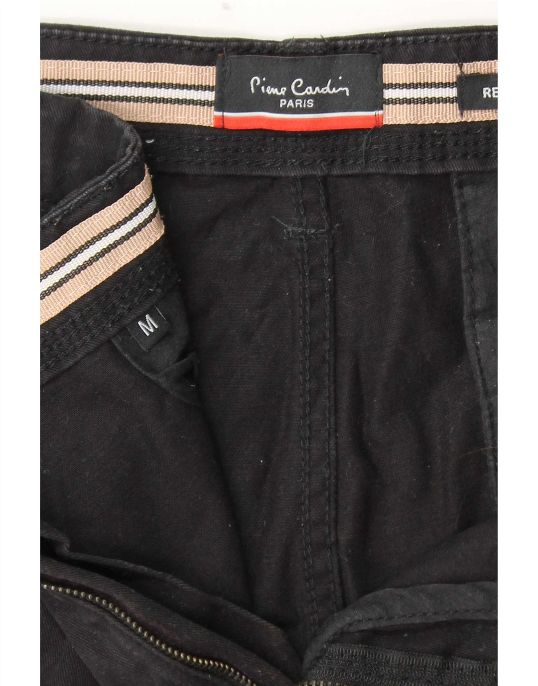 Pantaloncini chino da uomo dalla vestibilità regolare Pierre Cardin medi W32 cotone nero