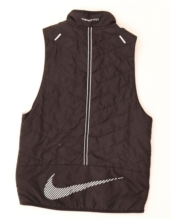Gilet imbottito con grafica Nike Therma-Fit da donna UK 10 piccolo poliestere nero