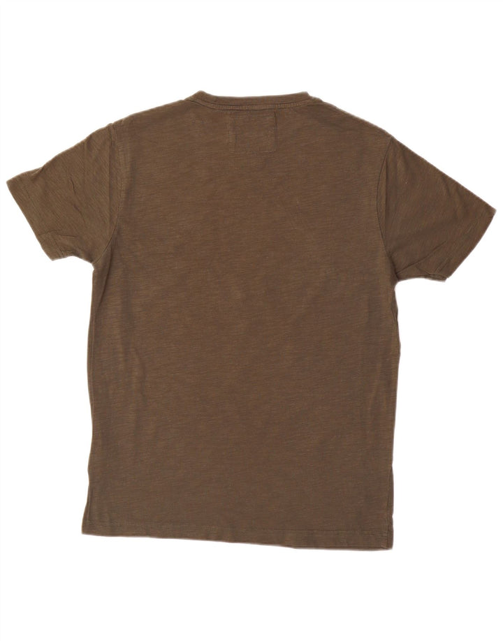 AVIAZIONE NAVALE Mens Graphic T-Shirt Top Medium Khaki Cotton