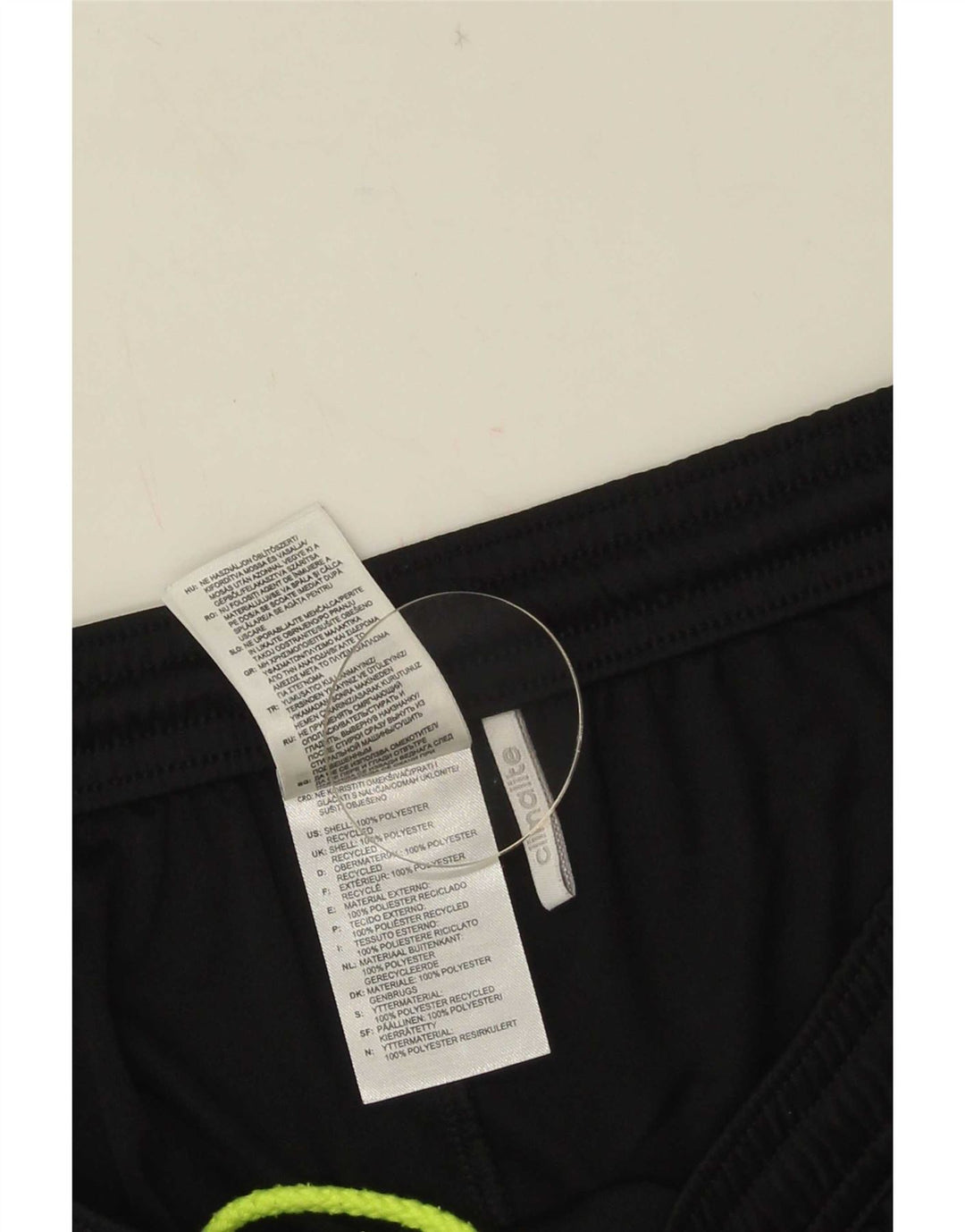 Pantaloncini sportivi Adidas Climalite da uomo, grandi, in poliestere color block nero