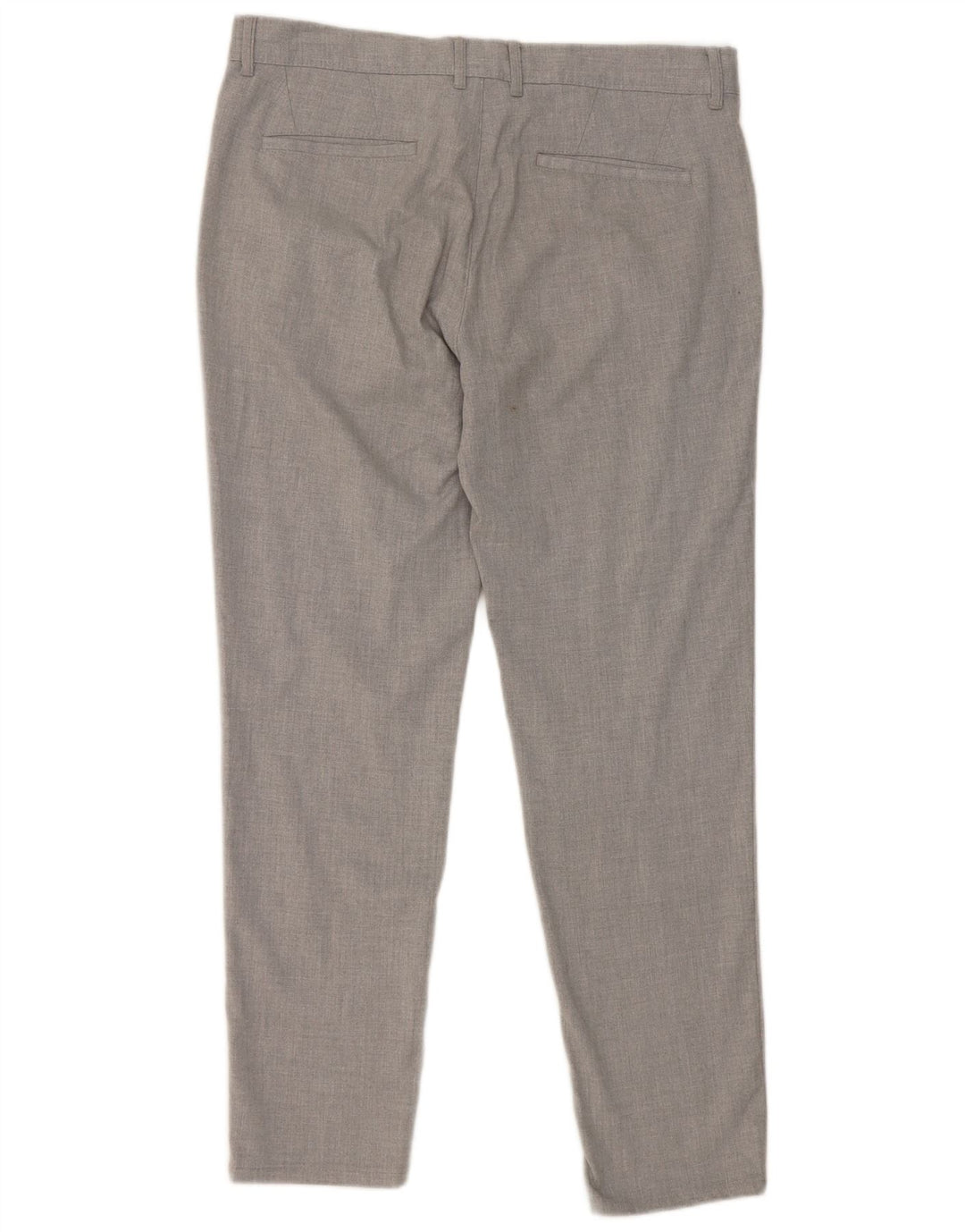 Pantaloni da abito slim da uomo Zara EU 42 Large W32 L28 Grigio