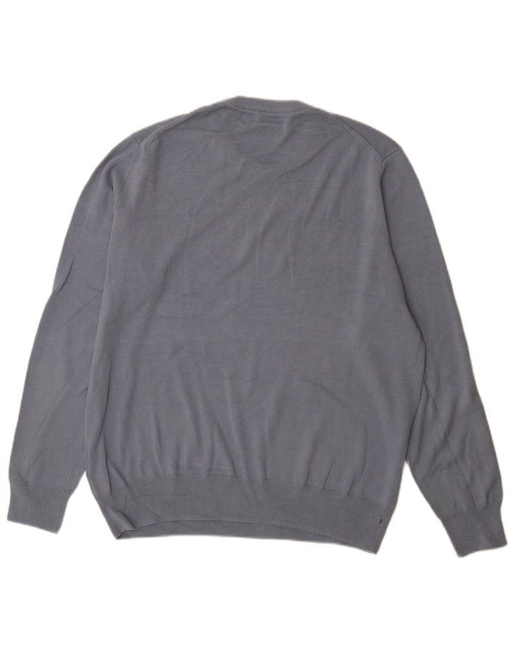 Maglione maglione girocollo da uomo Marks & Spencer grande cotone blu