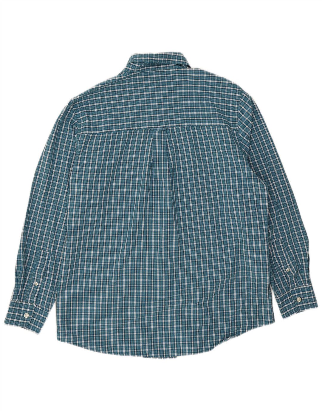 Camicia Chaps da uomo Easy Care in cotone a quadri blu medio