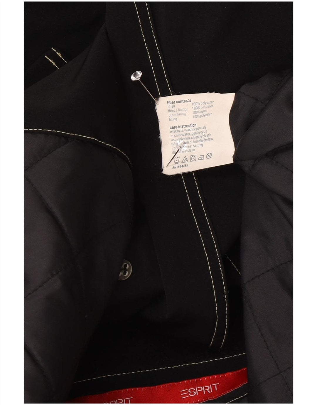 Cappotto da marinaio Sherpa da donna Esprit UK 18 XL poliestere nero