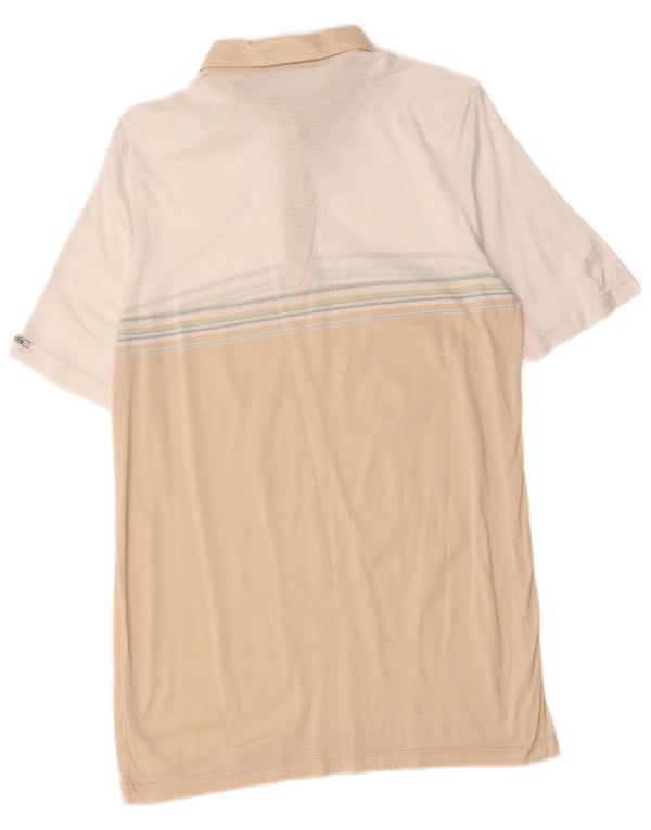 Polo da uomo Baila piccola in cotone color block beige