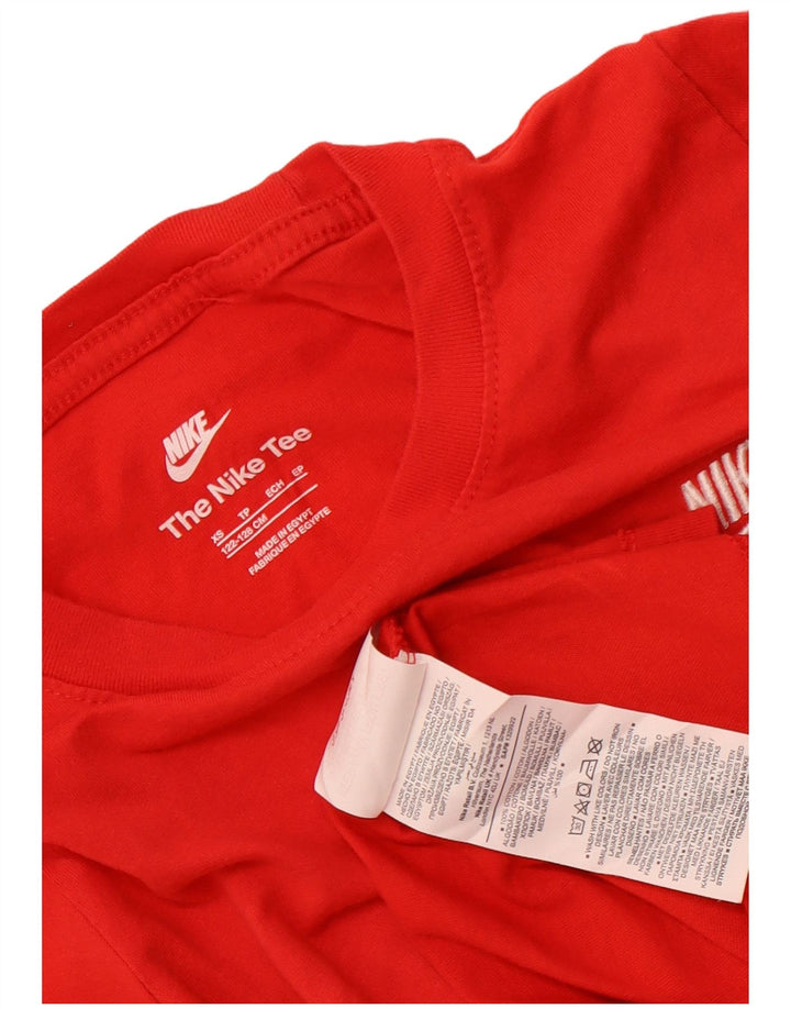 T-shirt da bambino Nike Top 7-8 anni XS rossa in cotone