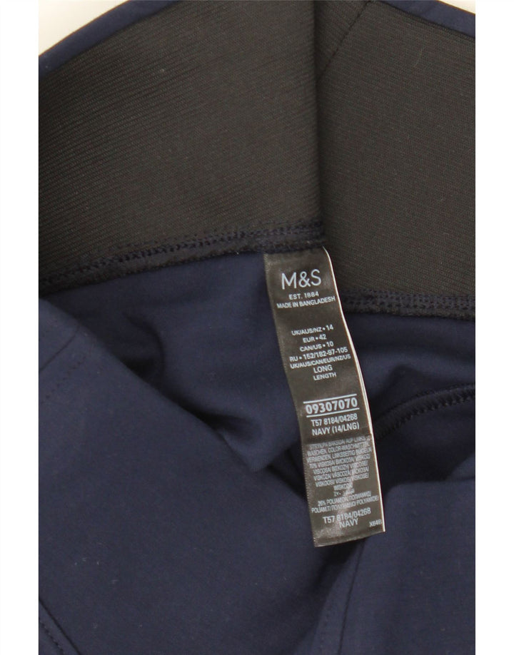 Leggings da donna Marks & Spencer UK 14 Large in viscosa blu navy