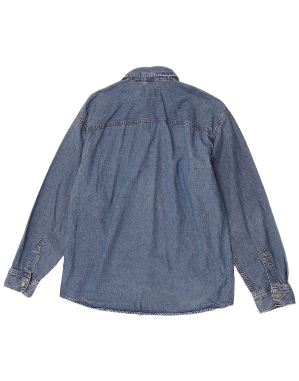 Camicia di jeans da uomo Jack & Jones grande in cotone blu