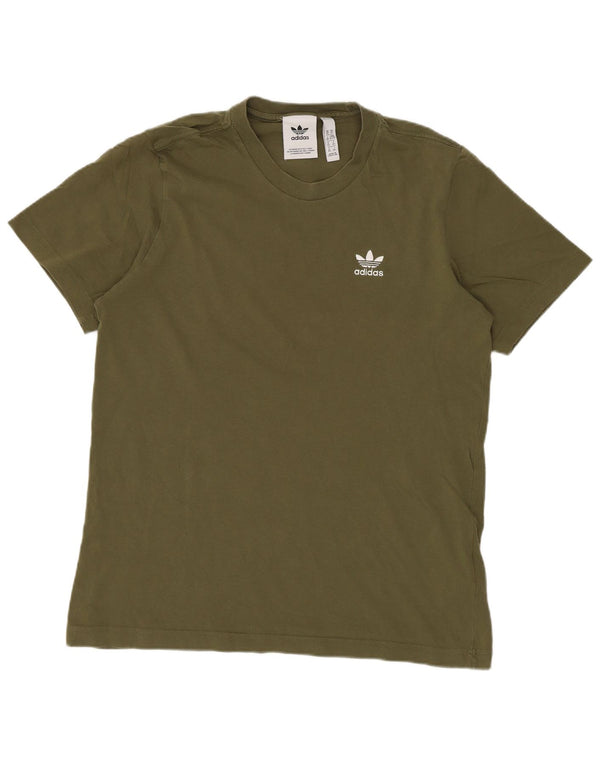 T-shirt grafica regolare da uomo Adidas XS in cotone kaki