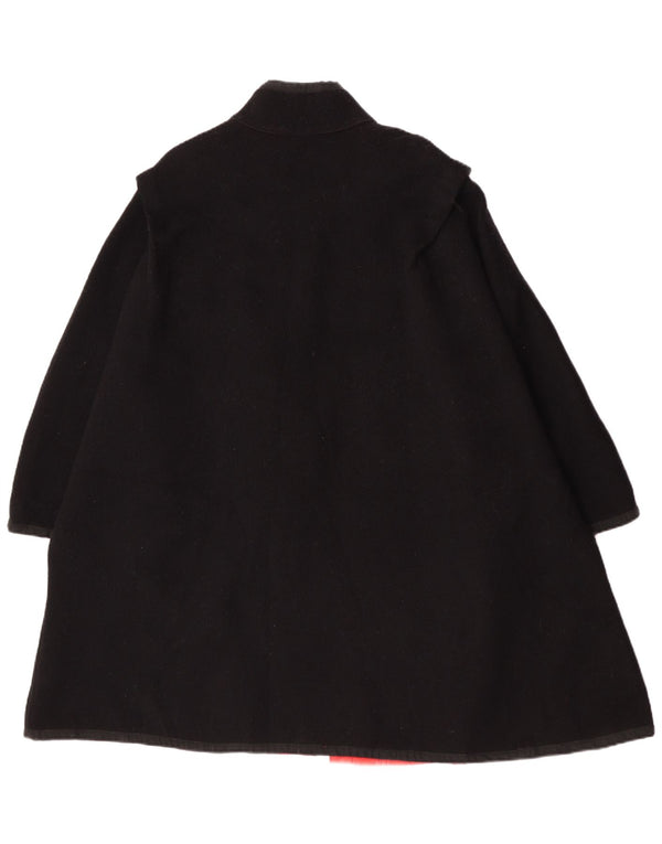 Cappotto reversibile vintage da donna UK 14 color block medio nero