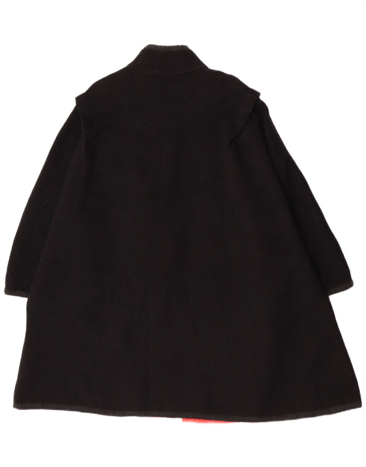 Cappotto reversibile vintage da donna UK 14 color block medio nero