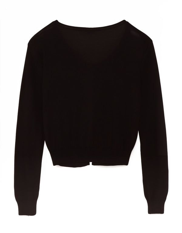 Top cardigan corto da donna Max & Co. UK 12 medio nero