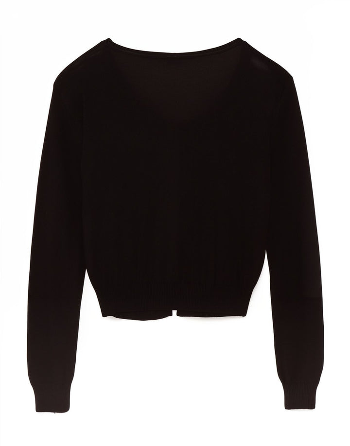 Top cardigan corto da donna Max & Co. UK 12 medio nero