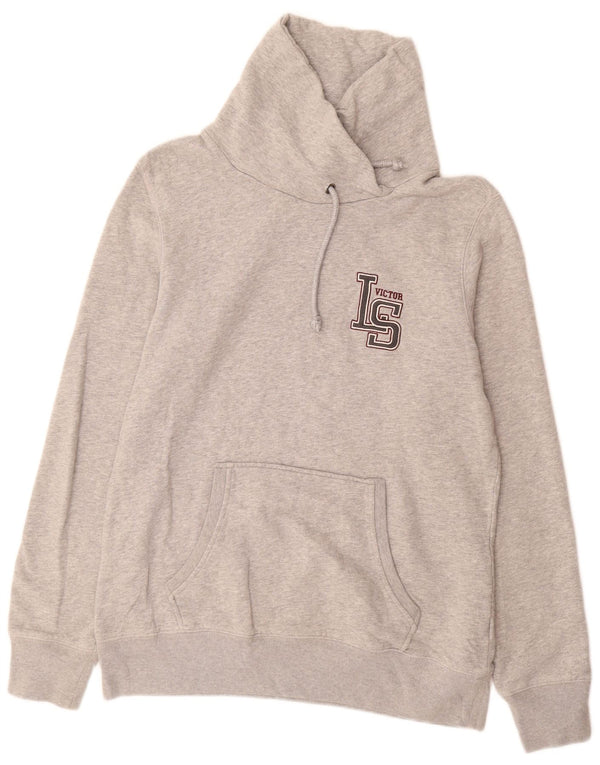 LOTTO Felpa con collo a scialle con grafica da donna Maglione UK 18 XL Cotone grigio